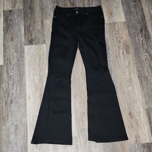 Indigo Rein Women's High Rise Black Flare Jeans